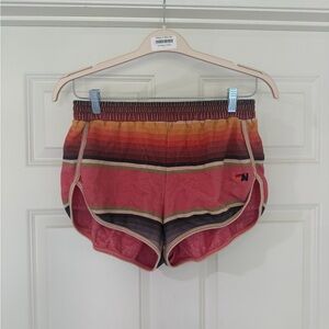 Aviator Nation Serape Sunset Stripe Terry Shorts - Size L